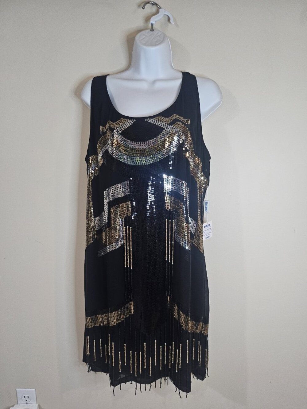 Attitude Retro 1920's Style Sequin Flapper Dress - Size 16